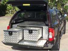 Low Chequer Plate Tray Bins