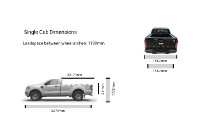 Ford Ranger MK6 (16-19) single-cab measurements