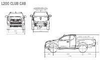 Mitsubishi L200 MK7 Series 5 (15-19) extra-cab measurements