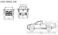 Mitsubishi L200 MK7 Series 5 (15-19) single-cab measurements