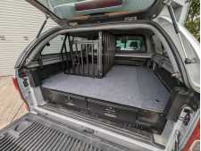 Ford Ranger MK7 (2019-23) Single Lockable Dog Cage compatible with Low Tray Bins