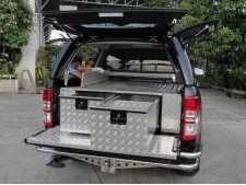 Ford Ranger MK4 (2009-2012) Chequer Plate Tray Bins / Drawers Systems