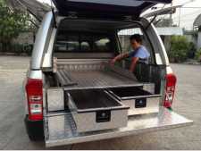 Volkswagen Amarok MK3 (23-ON) Low Chequer Plate Tray Bins / Drawers Systems