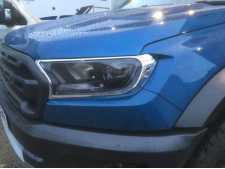 Ford Ranger MK7 (2019-23) Headlight covers - CHROME Double Cab