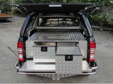 Mazda BT-50 (2006-2012) - Chequer Plate Tray Bins / Drawers Systems