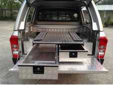 Mazda BT-50 (2012-ON) - Low Chequer Plate Tray Bins / Drawers Systems