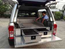 Mazda BT-50 (2012-ON) - Low Chequer Plate Tray Bins / Drawers Systems