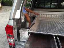 Mazda BT-50 (2012-ON) - Low Chequer Plate Tray Bins / Drawers Systems