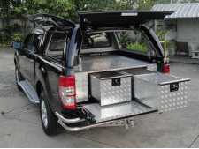 Mitsubishi L200 MK3-4  (1997-2006) Chequer Plate Tray Bins / Drawers Systems