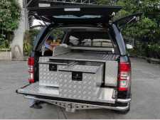 Ssangyong/KGM Musso MK2 Long Bed (19-ON) Chequer Plate Tray Bins / Drawers Systems