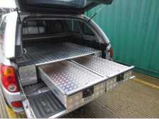 Ssangyong Musso MK2 (19-ON) Low Chequer Plate Tray Bins / Drawers Systems