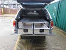 Ssangyong Musso MK1 (17-19) Low Chequer Plate Tray Bins / Drawers Systems