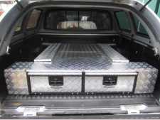 Ssangyong Musso MK2 (19-ON) Low Chequer Plate Tray Bins / Drawers Systems