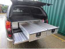 Mitsubishi L200 MK6 LB Series 4 (2009-2015) Low Chequer Plate Tray Bins / Drawers Systems