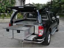 Nissan Navara D40 MK1 (2005-2010) Chequer Plate Tray Bins / Drawers Systems