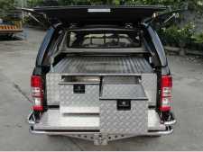 Toyota Hilux MK11  ( 2020-ON) Chequer Plate Tray Bins / Drawers Systems