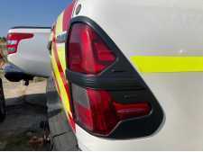 Toyota Hilux MK10 Taillight covers - BLACK Double Cab