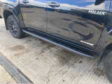 Toyota Hilux  MK11 Steel Side Steps / Running Board – Matt Black Double Cab