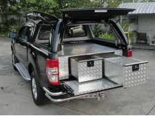 Toyota Hilux MK7  (2008-2011) Chequer Plate Tray Bins / Drawers Systems