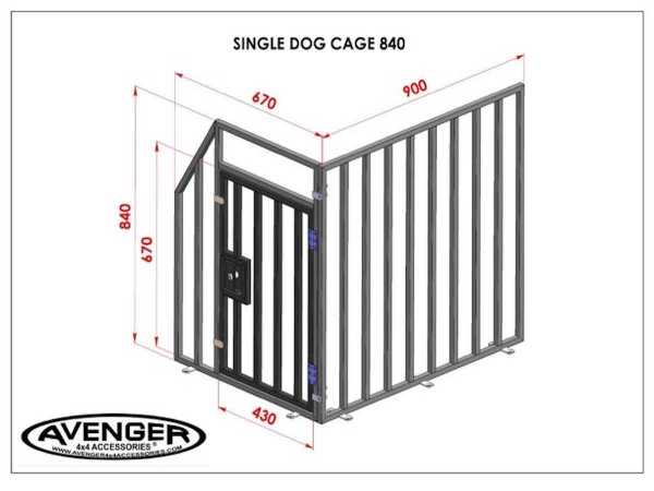 Chevrolet Colorado (2003-2012) Single Lockable Dog Cage
