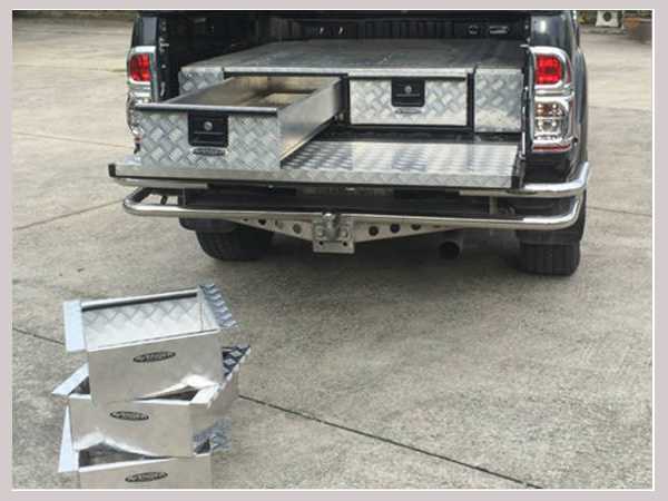 Aluminium Chequer Plate Buckets (Low Tray Bins / Drawers ...