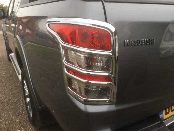 Toyota Hilux Rocco MK10 Taillight covers - Chrome Double Cab