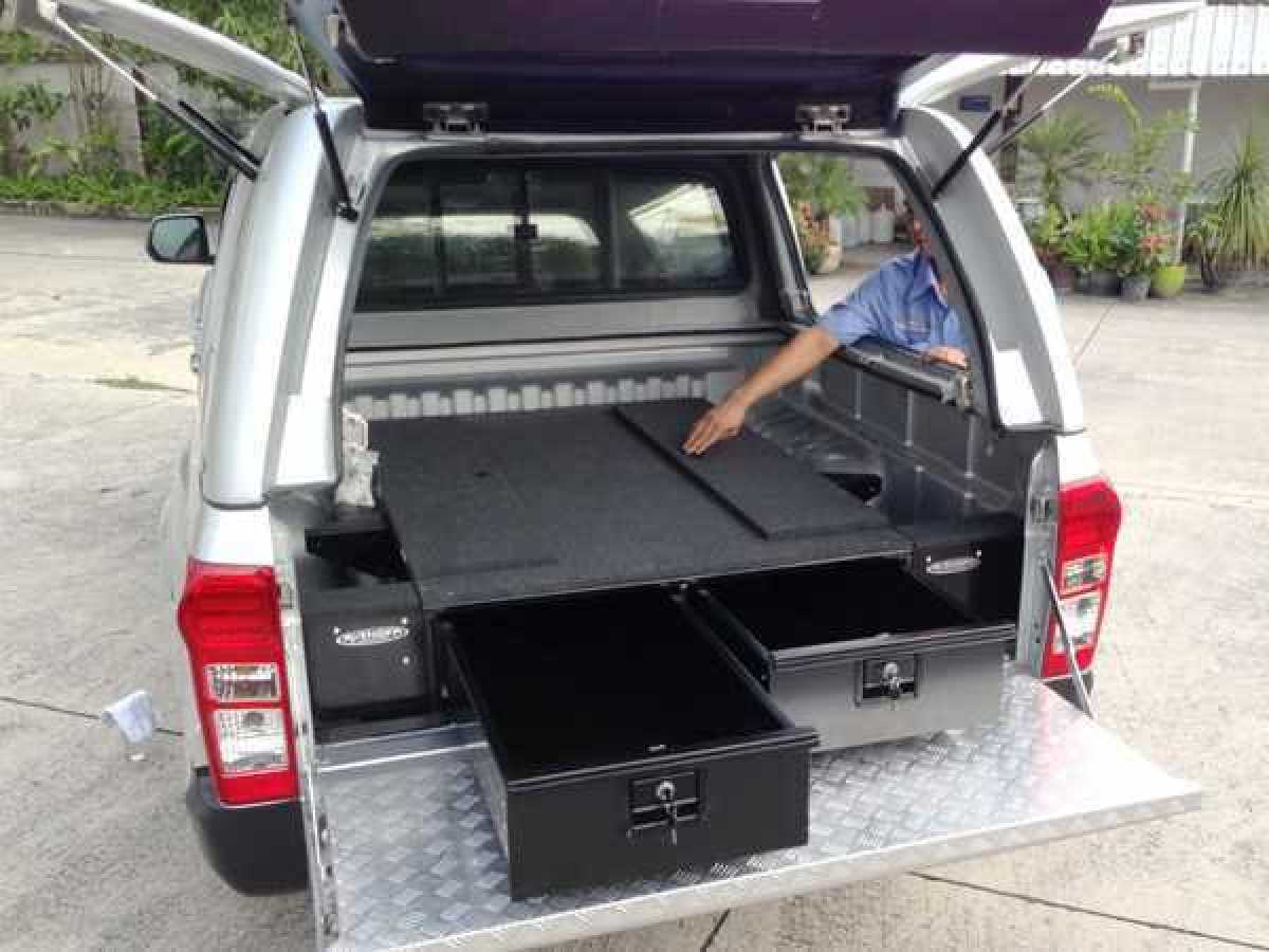 Ford Ranger Mk4 Low Tray BinsRear StorageDouble Cab
