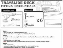 Trayslide Deck Fitting instructions