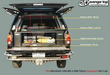 Mitsubishi L200 MK6 Long Bed Measurements 