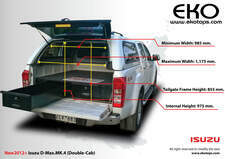 Isuzu D-Max MK4 EKO TOPS Dbl Cab Measurements