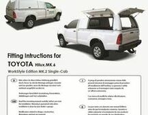 Fitting instruction for Hilux MK6 WorkStyle Single-Cab