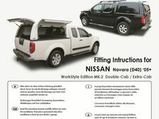 Fitting instruction for Navara D40 (05-ON )WorkStyle Edition MK2 Double-Cab/Extra-Cab